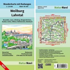 NaturNavi Wanderkarte mit Radwegen Weilburg - Lahntal
