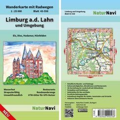 NaturNavi Wanderkarte mit Radwegen Limburg a.d. Lahn und Umgebung