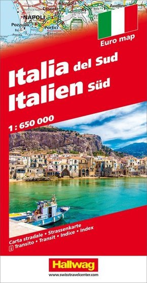Hallwag Straßenkarte Italien Süd 1:650 000