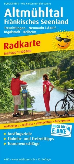 PublicPress Radkarte Altmühltal - Fränkisches Seenland, Treuchtlingen - Neumarkt Opf. - Ingolstadt - Kelheim
