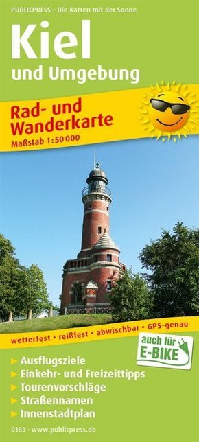 PublicPress Rad- und Wanderkarte Kiel und Umgebung