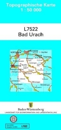 Topographische Karte Baden-Württemberg Bad Urach