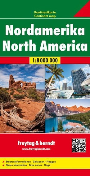 Freytag & Berndt Kontinentkarte Nordamerika 1:8 Mio. North America / Amerique du Nord / America del Nord / De America de