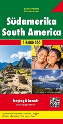 Freytag & Berndt Kontinentkarte Südamerika 1:8 Mio. South America / Amérique du Sud / Sudamerica -