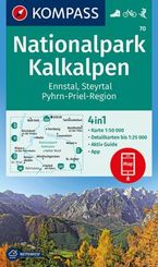 KOMPASS Wanderkarte 70 Nationalpark Kalkalpen, Ennstal, Steyrtal, Pyhrn-Priel-Region 1:50.000