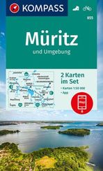KOMPASS Wanderkarten-Set 855 Müritz und Umgebung (2 Karten) 1:50.000