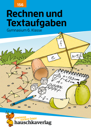 Rechnen und Textaufgaben - Gymnasium 6. Klasse, A5-Heft