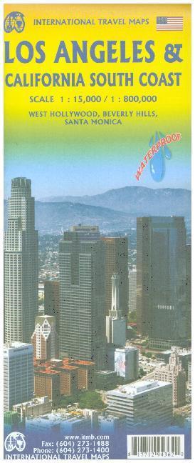 International Travel Map ITM Stadtplan Los Angeles