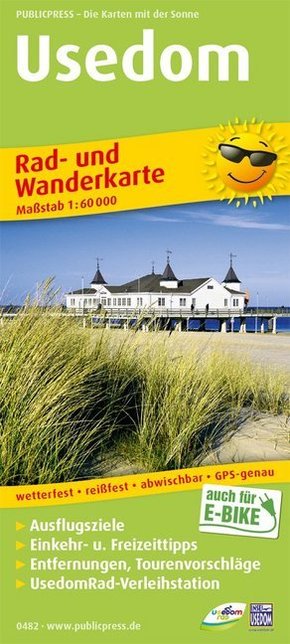 PUBLICPRESS Rad- und Wanderkarte Usedom