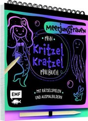 Mein Kritzel-Kratzel-Malbuch - Meerjungfrauen, m. Holzstift