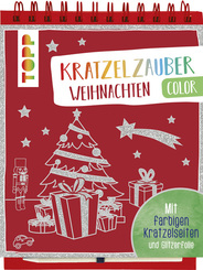 Kratzelzauber Color Weihnachten, m. Holzstift