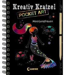 Kreativ-Kratzel Pocket Art: Meerjungfrauen