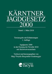 Kärntner Jagdgesetz 2000, Stand: 1. März 2018