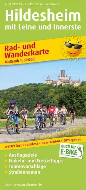 PUBLICPRESS Rad- und Wanderkarte Hildesheim mit Leine und Innerste