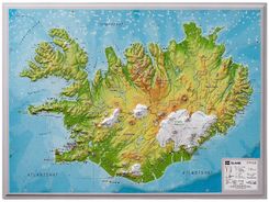 Island, Reliefkarte, Klein 1:500.000