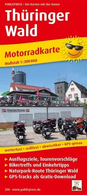 PUBLICPRESS Motorradkarte Thüringer Wald