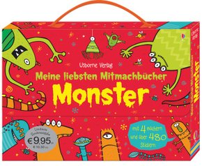 Meine liebsten Mitmachbücher: Monster (4 Bücher + über 480 Sticker)