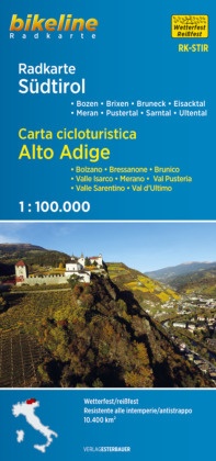 Bikeline Radkarte Südtirol. Carta cicloturistica Alto Adige