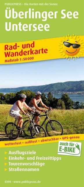 PublicPress Rad- und Wanderkarte Überlinger See, Untersee