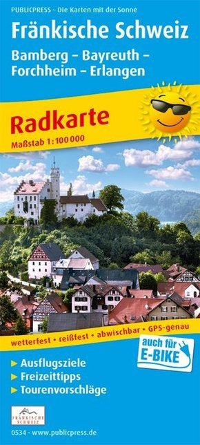 PUBLICPRESS Radkarte Fränkische Schweiz, Bamberg - Bayreuth, Forchheim - Erlangen