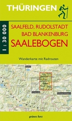 Wanderkarte Saalfeld, Rudolstadt, Bad Blankenburg am Saalebogen