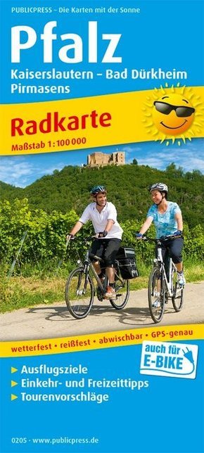 PublicPress Radkarte Pfalz, Kaiserslautern - Bad Dürkheim, Pirmasens