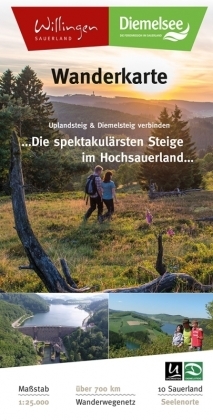 Wanderkarte Uplandsteig & Diemelsteig verbinden