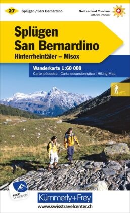 Splügen - San Bernardino Nr. 27 Wanderkarte 1:60 000