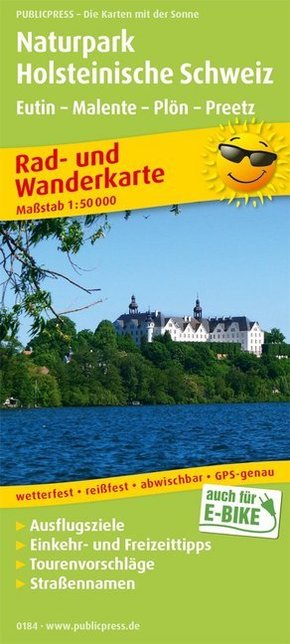 PUBLICPRESS Rad- und Wanderkarte Naturpark Holsteinische Schweiz - Eutin, Malente, Plön,Preetz