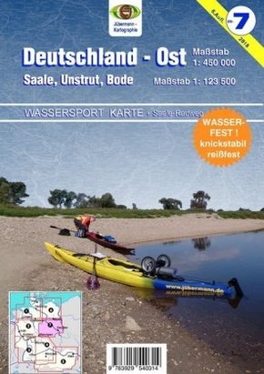 Jübermann Wassersport-Wanderkarte Deutschland Ost für Kanu- und Rudersport