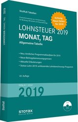 Stollfuß Tabellen: Lohnsteuer 2019 Monat, Tag, m. CD-ROM Stotax-Lohn 2019
