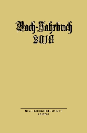 Bach-Jahrbuch 2018