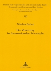 Der Vorvertrag im Internationalen Privatrecht