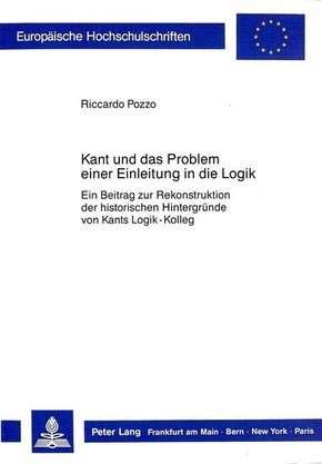 Kant und das Problem einer Einleitung in die Logik