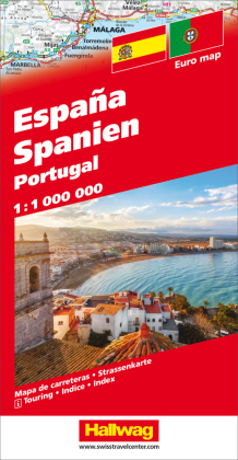 Hallwag Straßenkarte Spanien / Portugal 1:1 Mio.