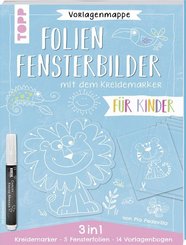 Vorlagenmappe Folien-Fensterbilder mit dem Kreidemarker f&uuml;r Kinder