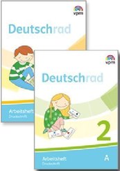 Deutschrad. Ausgabe ab 2018: 1./2. Klasse, Arbeitsheft Druckschrift, 4 Bde.