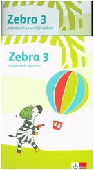 Zebra. Ausgabe ab 2018: 3. Schuljahr, Arbeitsheft Lesen/Schreiben und Arbeitsheft Sprache, 2 Bde.