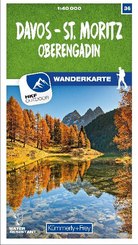 Kümmerly+Frey Karte Davos - St. Moritz / Oberengadin Wanderkarte