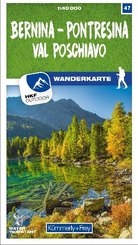 Kümmerly+Frey Karte Bernina - Pontresina / Val Poschiavo Wanderkarte