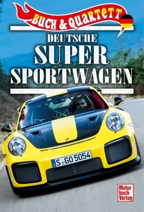 Buch + Quartett-Kartenspiel: Deutsche Supersportwagen