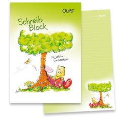 Oups-Schreibblock A4 - grün