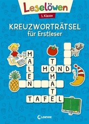 Leselöwen Kreuzworträtsel für Erstleser. 1. Klasse (Blau)
