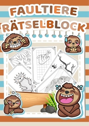 Mein Vorschul und Grundschul Rätselblock (Faultier-Edition) - Rätsel für Kinder ab 5 Jahren - Logikrätsel, Malbuch, Laby