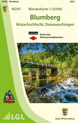 Topographische Wanderkarte Baden-Württemberg Blumberg