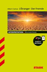 STARK Albert Camus: L'&Eacute;tranger/Der Fremde - Franz&ouml;sisch - Interpretationen, m. 1 Buch, m. 1 Beilage