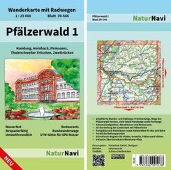 NaturNavi Wanderkarte mit Radwegen Pfälzerwald - Tl.1