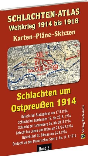 Historische Karten: SCHLACHTEN UM OSTPREUSSEN 1914