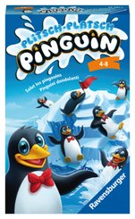 Ravensburger 23461 - Plitsch Platsch Pinguin, Mitbringspiel für 1-4 Spieler, Kinderspiel ab 4 Jahren, kompaktes Format,