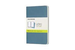 Moleskine Cahier Notizhefte Blanko, Pocket, A6, Kartoneinband, 3er Set, Lebhaftes Blau
